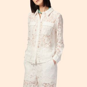 Cami NYC Rosalind Lace Shirt White